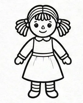 a drawing of a girl in a dress 8.webp